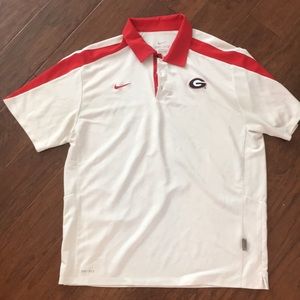 UGA Georgia Nike DriFit Gameday Golf Polo shirt XL